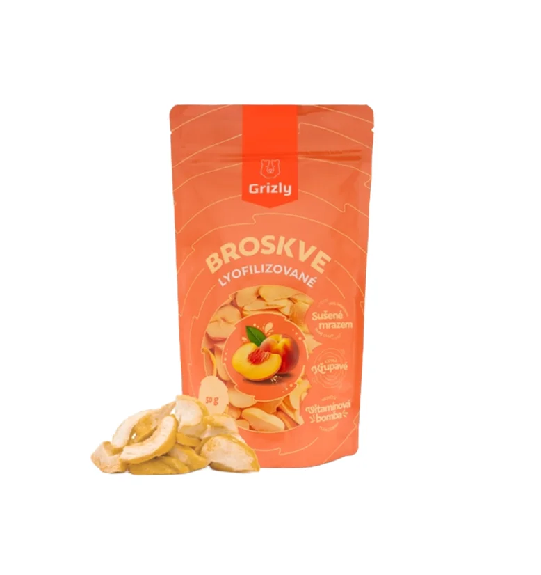 Broskve lyofilizované - Velikost balení: 50 g