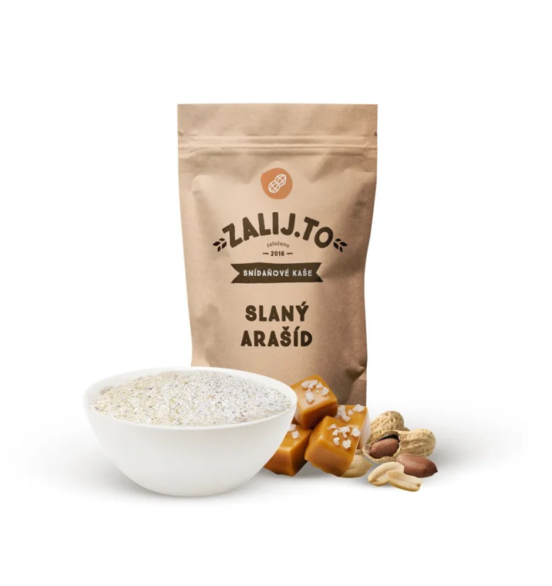 Zalej.to Ovsená kaša slaný arašid - Veľkosť balenia: 50 g Zalej.to Ovsená kaša slaný arašid - Veľkosť balenia: 50 g